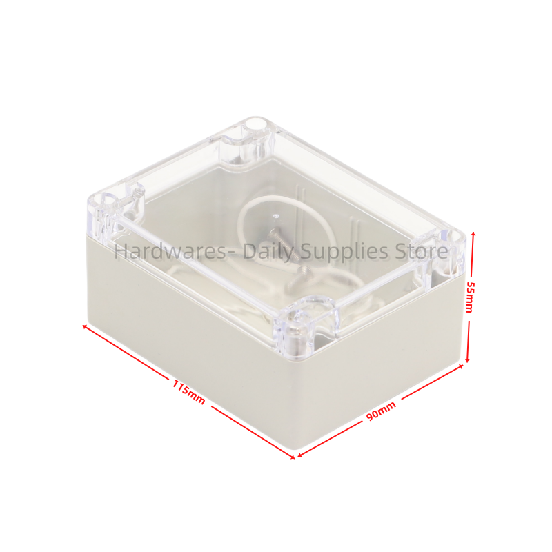 Diy Electronics Case - 1ชิ้น115x90x55มม. พลาสติกกันน้ำกล่องฝาปิดกล่องหุ้มอุปกรณ์อิเล็กทรอนิกส์อิเล็กทรอนิกส์ DIY 115มม. X 90มม.