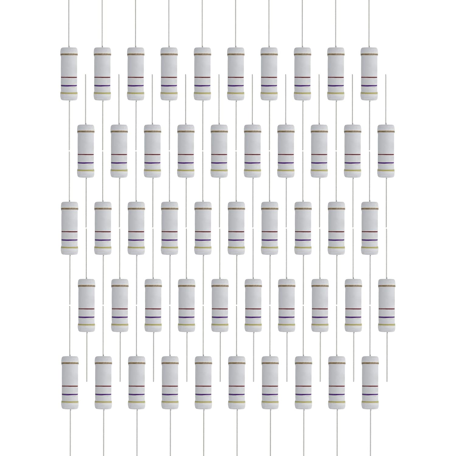 Diy Electronics Videos - 50PCS 470 โอห์มตัวต้านทานแบบแกน 5W 5% ความคลาดเคลื่อน