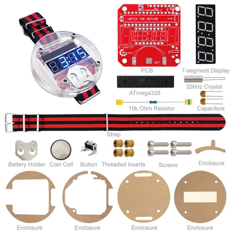 ชิปเดี่ยว LED ชุดนาฬิกา DIY Bi - Learn Diy Electronics บทวิจารณ์และราคา