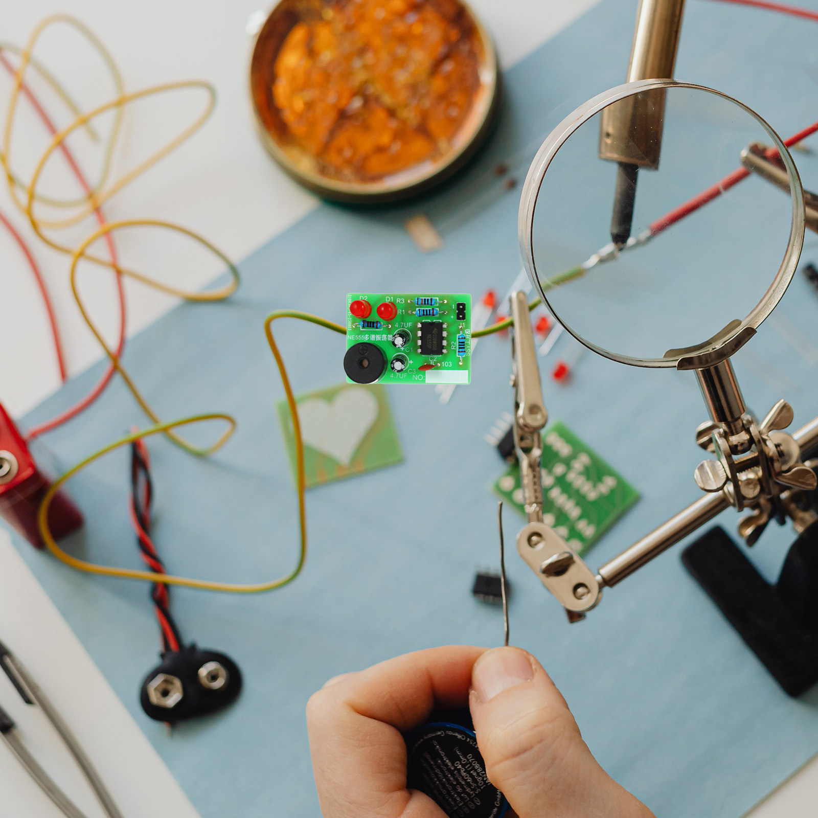 ชุดฝึกหัดการบัดกรี 5 ชุด บอร์ด - Learn Diy Electronics บทวิจารณ์และราคา