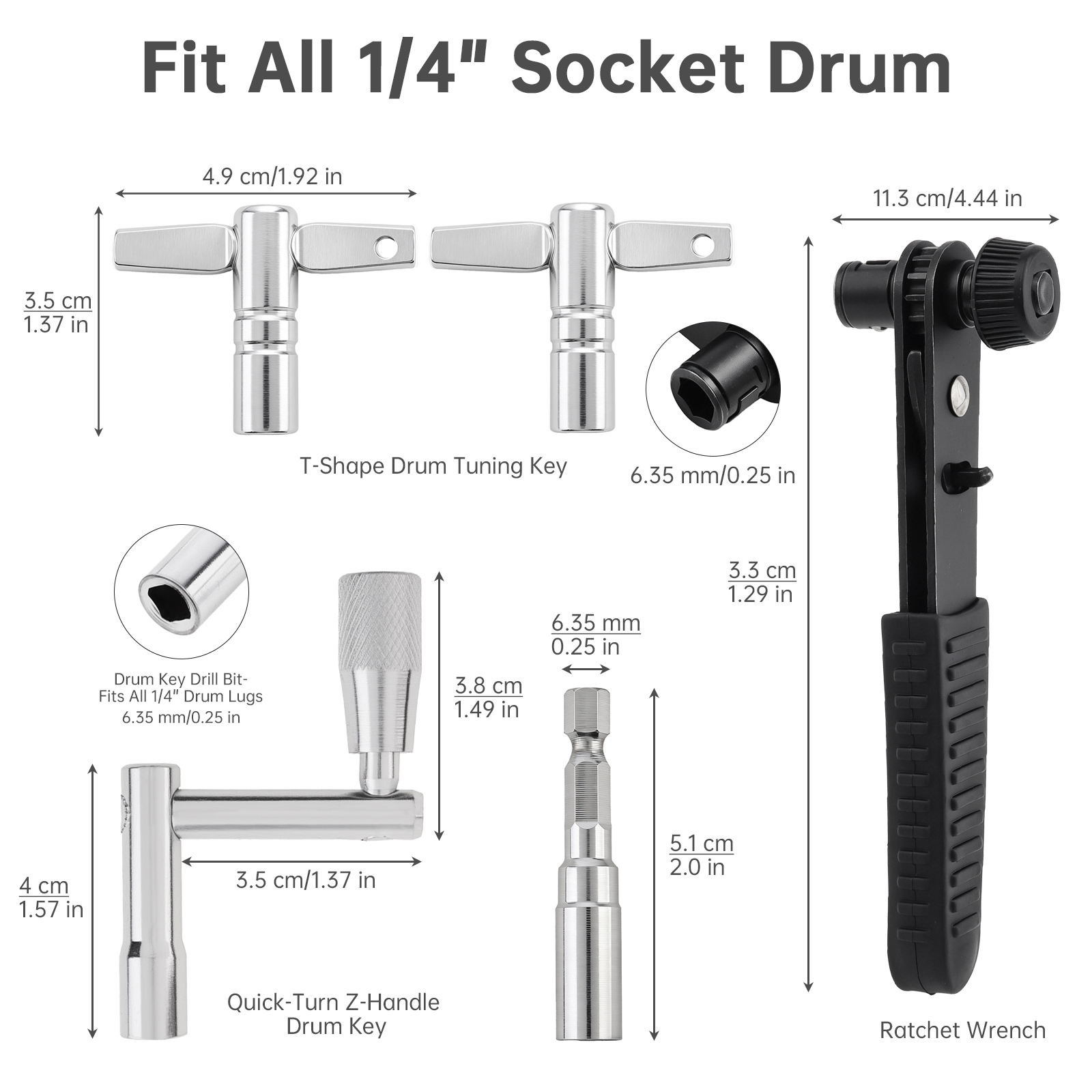 ชุดกุญแจปรับแต่งกลอง 5 ชิ้น สำ - Learn Diy Electronics บทวิจารณ์และราคา
