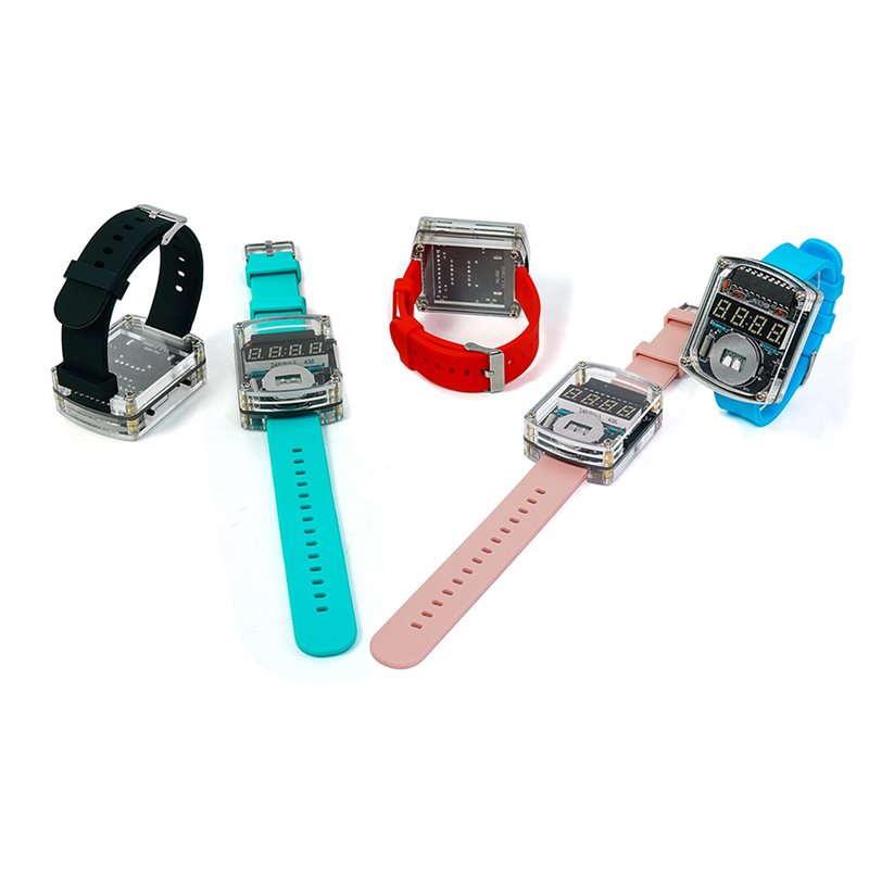 ชุดอุปกรณ์นาฬิกา LED DIY 2 ชิ้ - Diy Electronics Watch บทวิจารณ์และราคา