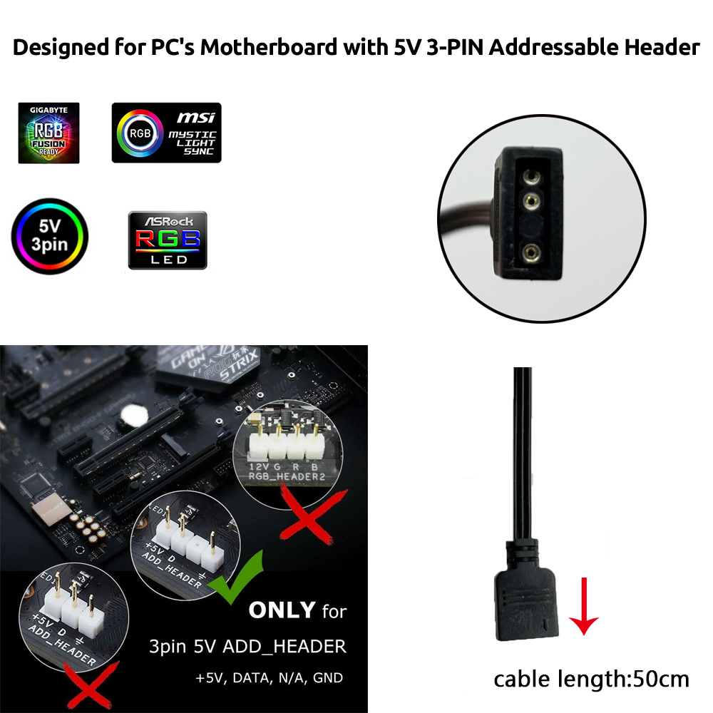 หัวต่อ 5V ARGB 3 พิน สำหรับเคส - Diy Electronics Case บทวิจารณ์และราคา