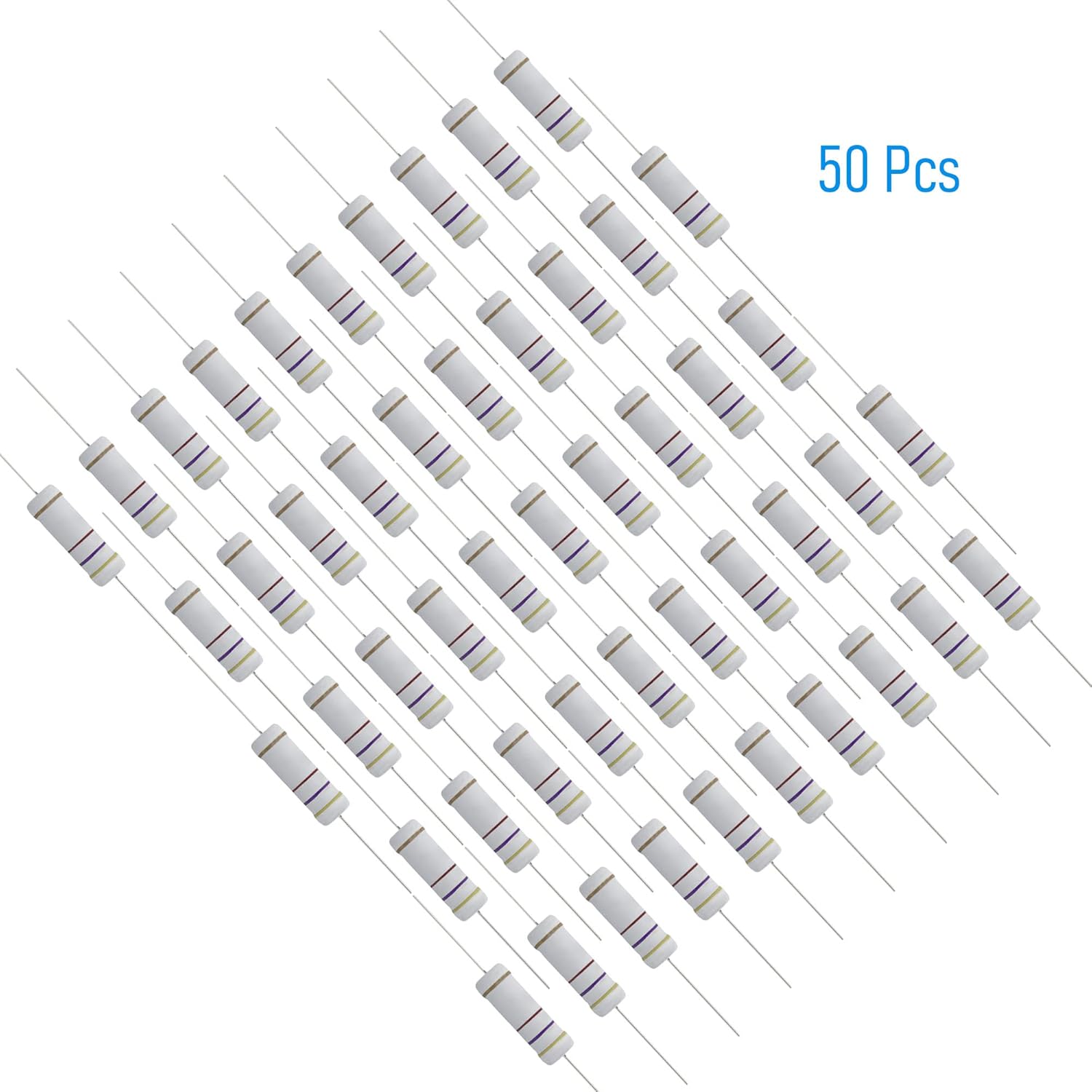 50PCS 470 โอห์มตัวต้านทานแบบแก - Diy Electronics Videos บทวิจารณ์และราคา