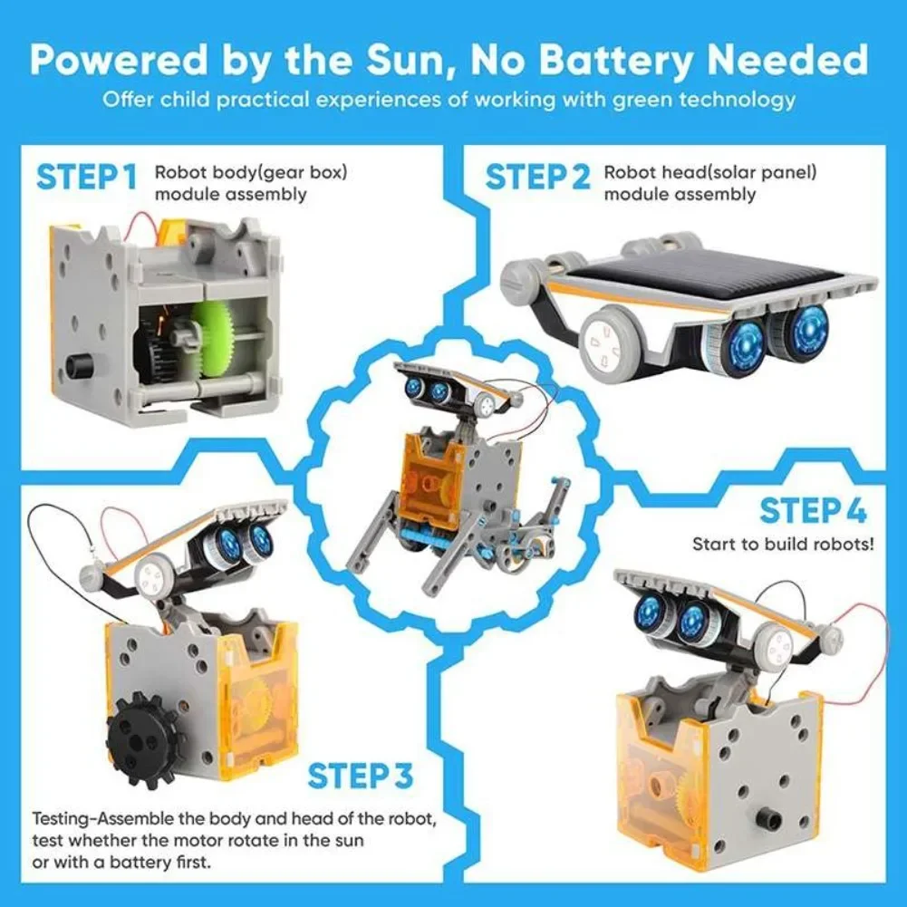 13 in 1 พลังงานแสงอาทิตย์หุ่นย - Learn Diy Electronics บทวิจารณ์และราคา